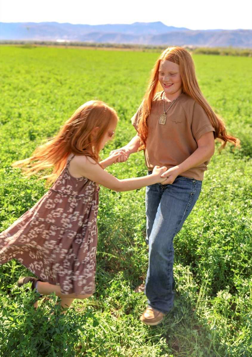 The girls in the alfalfa